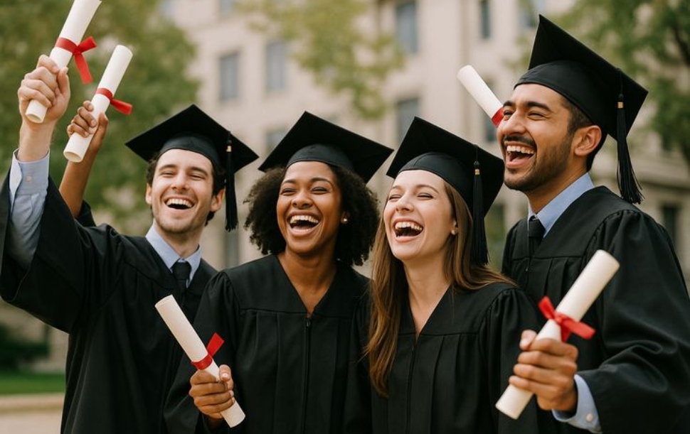 Degrees in hand, happiness in heart!