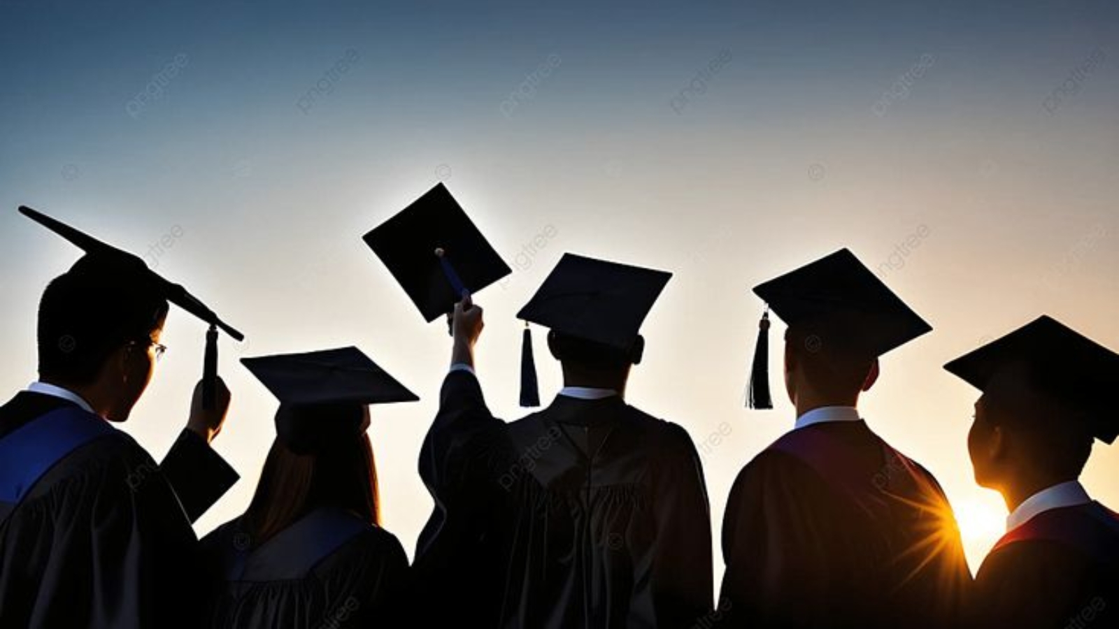 Silhouettes Of Students Celebration Education Graduation Student Success Learning Concept, Education, Graduation, Graduation Student Background Image And Wallpaper for Free Download